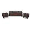 vidaXL Ensemble de coffres-sièges 3 pcs. Marron Voir les images du produit 10
