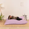 Pouf in velluto a coste BANANAIR 180 x 140 cm viola chiaro Anteprima dell’immagine prodotto 2