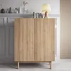 BETTSO Kommode BOHO 97x122 cm Zweitürig Hochkommode Eiche Produktbild-Vorschau 2