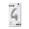 14"/Ø36cm Mini Zahlen Folienballon | Silber #4 Produktbild-Vorschau 2