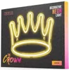 The image shows the packaging of a yellow neon crown light. Produktbild-Vorschau