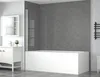 A modern bathroom with a bathtub and shower screen. Náhled obrázku produktu