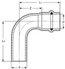15mm bochten 90°, I/A combifitting, Frabo, DVGW-gekeurd Productafbeelding-voorbeeld 2