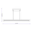 LED Hängeleuchte, Holz, Alu, opal, schwarz, L 120 cm Produktbild-Vorschau 4