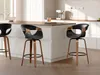 Chaise de bar pivotante DARLENIS - noir / noyer Voir les images du produit 5