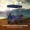 AREBOS Bollerwagen faltbar mit Dach blau| Luxus, XXL Produktbild-Vorschau 5