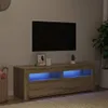 vidaXL TV skrinka s LED osvetlením Dub Sonoma 120x35x40 cm Náhľad obrázku produktu 2