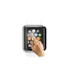 A hand is shown touching the screen of an Apple Watch. Produktbild-Vorschau