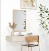 Wandspiegel 50x70 cm mit Holzoptik-Rahmen, einfache Montage Produktbild-Vorschau 2