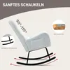 HOMCOM Schaukelstuhl Schaukelsessel mit Teddystoff-Optik, Produktbild-Vorschau 4