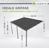Juskys Terrassenüberdachung Borneo 4x3 m – Aluminium Produktbild-Vorschau 2