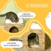 Casetta per gatti in rattan PawHut, cuccia per gatti con Anteprima dell’immagine prodotto 5
