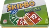 A metal tin containing the Skip-Bo Deluxe card game. Produktbild-Vorschau