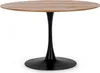 Tavolo Bloom 120 x 120 x 75 cm acciaio MDF nero marrone Anteprima dell’immagine prodotto 1