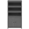 vidaXL Highboard Grau 80x35x154 cm Massivholz Kiefer Produktbild-Vorschau 4