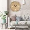 A living room scene with a woven wall clock above a sofa. Podgląd zdjęcia produktu