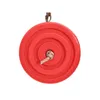 A red round swing seat with a rope attached, shown against a white background. Anteprima dell’immagine prodotto