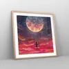 Gerahmtes Poster - Rahmen in heller Eiche - Mond Schaukel Produktbild-Vorschau 8
