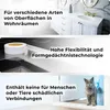 Collage of three marketing images with text overlays, showcasing different features of a product. Produktbild-Vorschau
