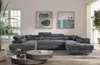 Wohnlandschaft U – Form Ecksofa Miami TILIA Cord Anthrazit Produktbild-Vorschau 9