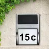 MeLiTec Solar-Hausnummer SH08, moderne LED-beleuchtete Produktbild-Vorschau 2