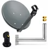 PremiumX SAT Anlage 45cm Satellitenantenne Anthrazit Single Produktbild-Vorschau 1