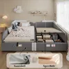 Cama infantil con espacio de almacenamiento, 90x200 cm, Vista previa de la imagen del producto 5