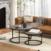 HOMCOM 2er-Set Couchtische ineinander steckbar, runder Produktbild-Vorschau 11