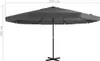 vidaXL Parasol avec mât en aluminium 500 cm Anthracite Voir les images du produit 6