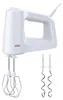 A white Braun hand mixer with two sets of beaters, one attached and one displayed separately. Produktbild-Vorschau