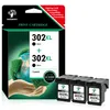 A product package for printer cartridges with three cartridges displayed in front. Produktbild-Vorschau