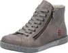 A single gray high-top sneaker with laces and a side zipper is shown against a white background. Produktbild-Vorschau