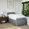 Boxspringbett mit Matratze Hellgrau 90x200 cm Stoff Produktbild-Vorschau 3