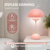 LED Tischlampe Kabellos, Nachttischlampen, Pilzlampe, Touch Produktbild-Vorschau 4