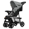 A studio product shot of a gray and black baby stroller against a white background. Podgląd zdjęcia produktu