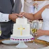 2er Set Kreuz-Kuchen-Dekoration aus Acryl in Gold – Perfekt Produktbild-Vorschau 6