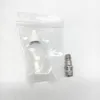 A small plastic bottle with a white cap and a metal fitting are shown on a white background. Anteprima dell’immagine prodotto