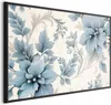 Posterpapier Poster - Turquoise Ornamental Retro Flowers Produktbild-Vorschau 1