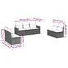 vidaXL 7-tlg. Garten-Sofagarnitur mit Kissen Schwarz Poly Produktbild-Vorschau 6