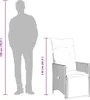 vidaXL Poltrona da giardino regolabile con cuscino Grigio Anteprima dell’immagine prodotto 8