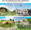 Collage of four images showing different outdoor scenarios: a wooden house, a construction site, a field with cows, and goats in front of a barn. Náhled obrázku produktu