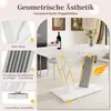 Ausziehtisch mit Marmorplatte 120-160x80x76 cm - Produktbild-Vorschau 4