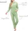 Basisstoff Kitten Damen Jumpsuit Teddy Fleece Grün Gr. M Produktbild-Vorschau 4
