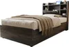 A bed with a bookshelf headboard against a white background. Náhľad obrázku produktu