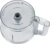 A clear plastic mixing bowl with a handle and a central hub for a mixer attachment. Náhled obrázku produktu