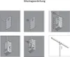 Collage of images showing assembly steps for a product. Produktbild-Vorschau