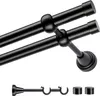 A close-up studio shot of a double curtain rod set. Podgląd zdjęcia produktu