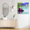 Leinwandbild Zen-Steine Wasser 50x50 Feeby Blau bild für Produktbild-Vorschau 2