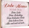 vianmo Holzschild 20x30 cm liebe Mama ich danke dir Männer Produktbild-Vorschau 1