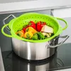 Kochblume Faltsieb M limette Silikon, Edelstahl 22929.02 Produktbild-Vorschau 3